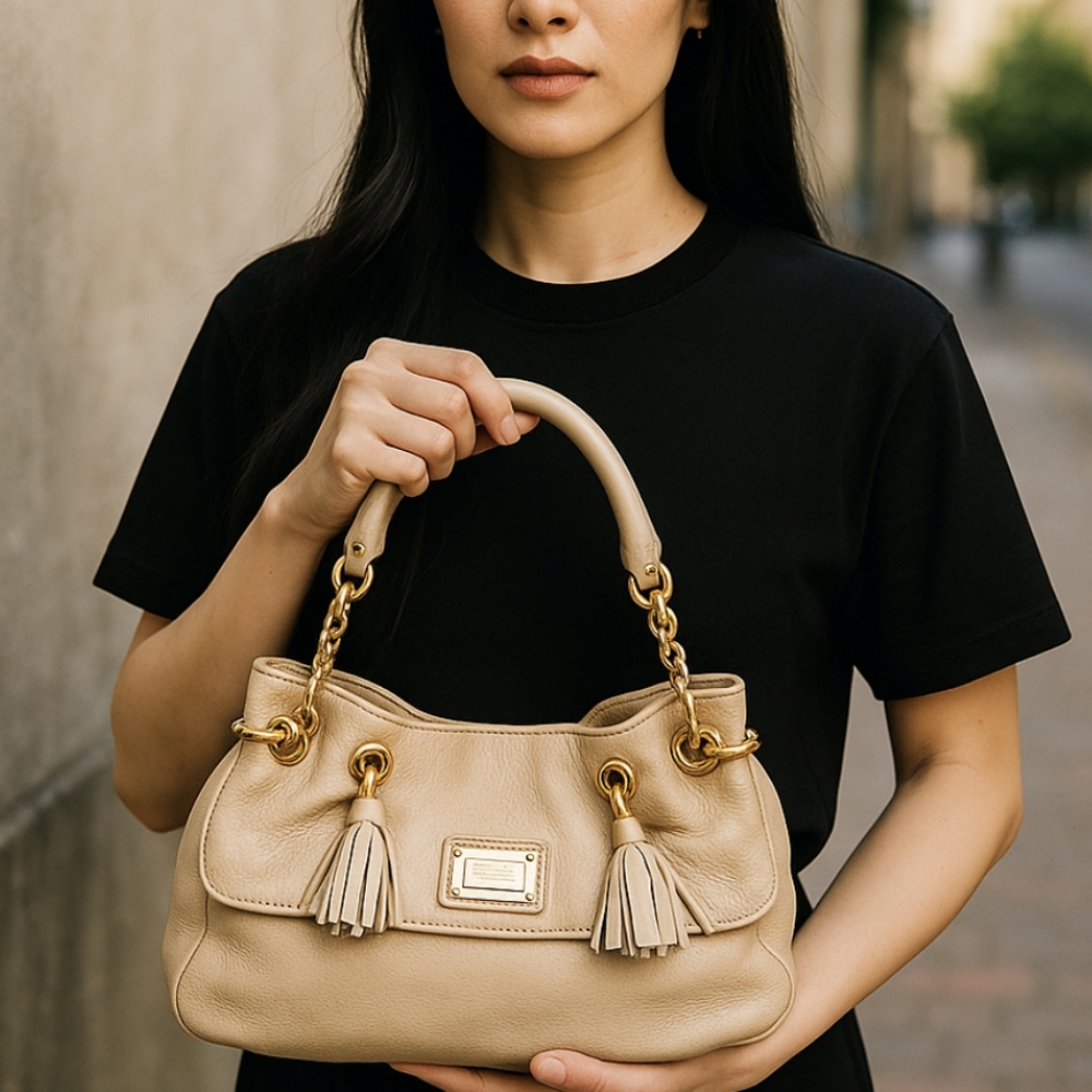 Dolce & Gabbana Beige Leather Shoulder Bag